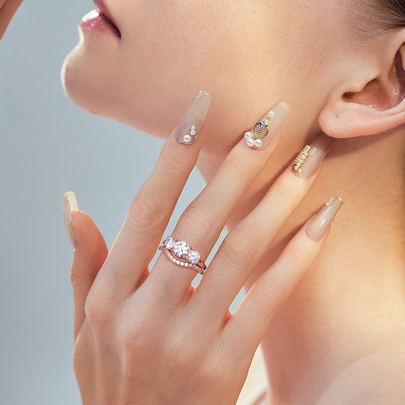 4 karat moissanitring med certifikat i sterlingsilver med briljantslipning i labbdiamant, förlovningsring för kvinnor_voghion.com