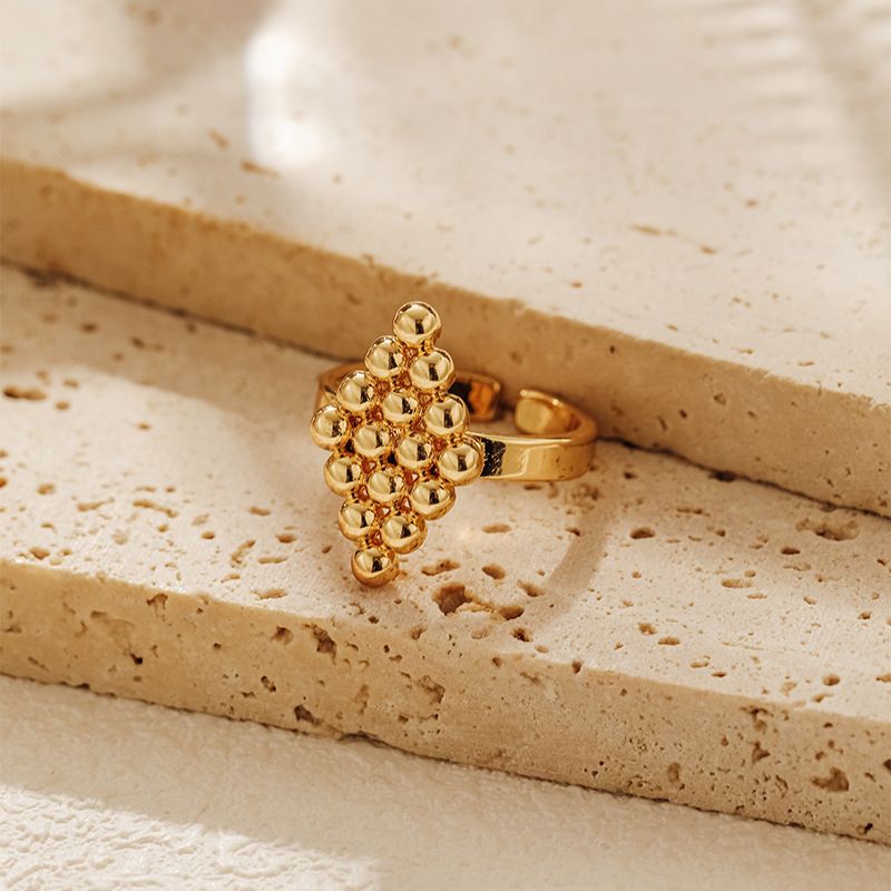 Anello di alta qualità in vero oro K placcato in ottone con design a farfalla e personalità, zircone, design squisito a goccia d'acqua_voghion.com