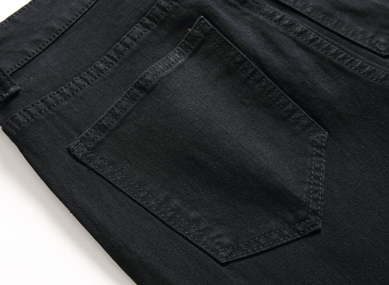 Jeans elasticizzati slim fit da uomo con strappi alle ginocchia - Pantaloni in denim lavato vintage per abbigliamento casual e streetwear_voghion.com