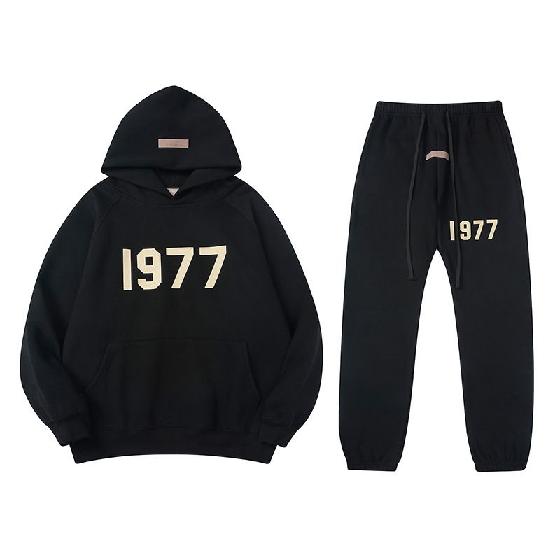 Herrenbekleidung Modemarke Double Line 22SS 1977 Digital Flocking Pullover Lose Casual Hoodie_voghion.com