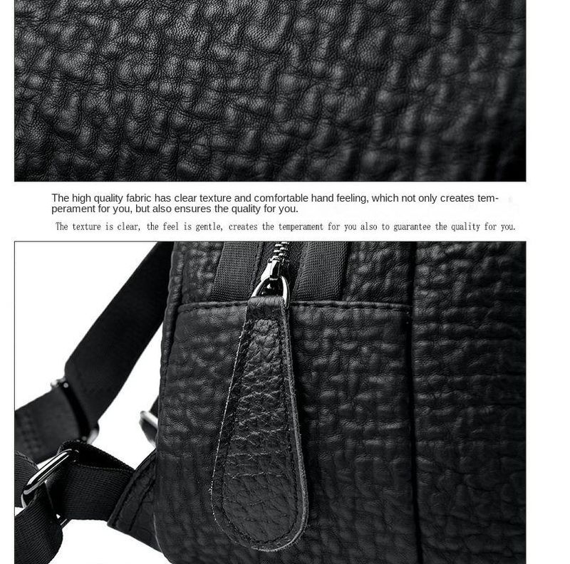 Leather 2025New Trendy Shell Shoulder Travel Bag Schoolbag Backpack Casual All-Matching Advanced_voghion.com