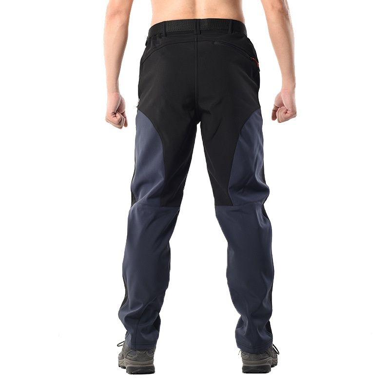 001 Winter Outdoor Soft Shell Jacket Men Fleece Lined Thickened Water-Resistant Skiing Hiking Warm Sports Long Pants Casual_voghion.com