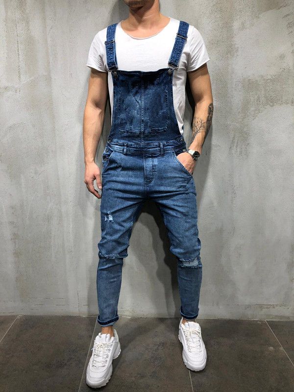 Jeans-Overalls, Hosenträger, Jeans-Strampler für Herren_voghion.com