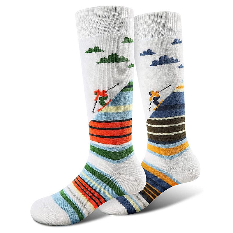 Adult skiing outdoor sports, thick hiking socks, towel bottom, long tube, sweat absorbing and warm socks_voghion.com