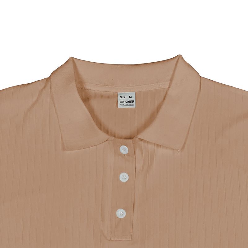Polo Henley de punto a rayas con cuello vuelto para hombre, camiseta informal holgada, novedad de 2024_voghion.com