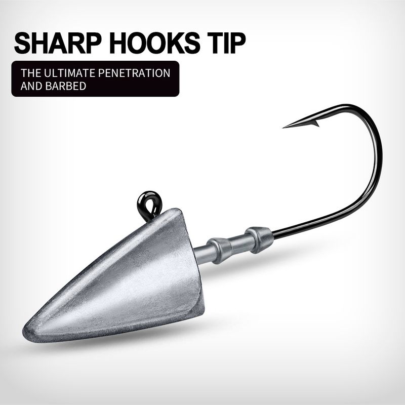 Long Casting Lure Anti-Hooking Original Color Fish Lead Head 7g-35g Soft Worm Weighted Root Fishing Hook_voghion.com