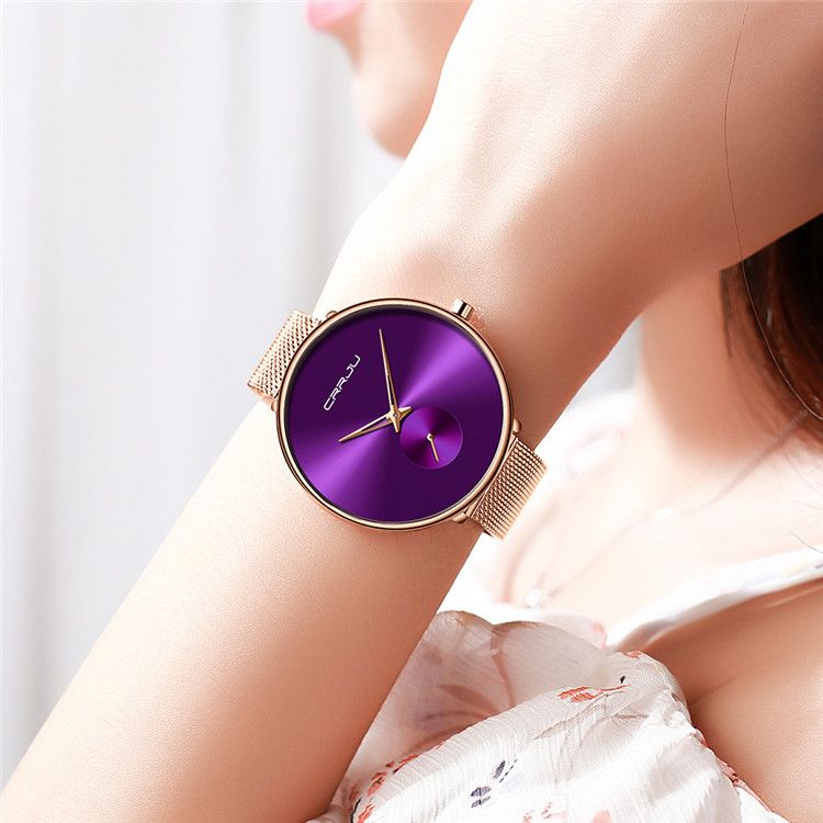 Ladies Stainless Steel Strap Mesh Strap Watch Simple Fashion Vibrato Phantom Student_voghion.com