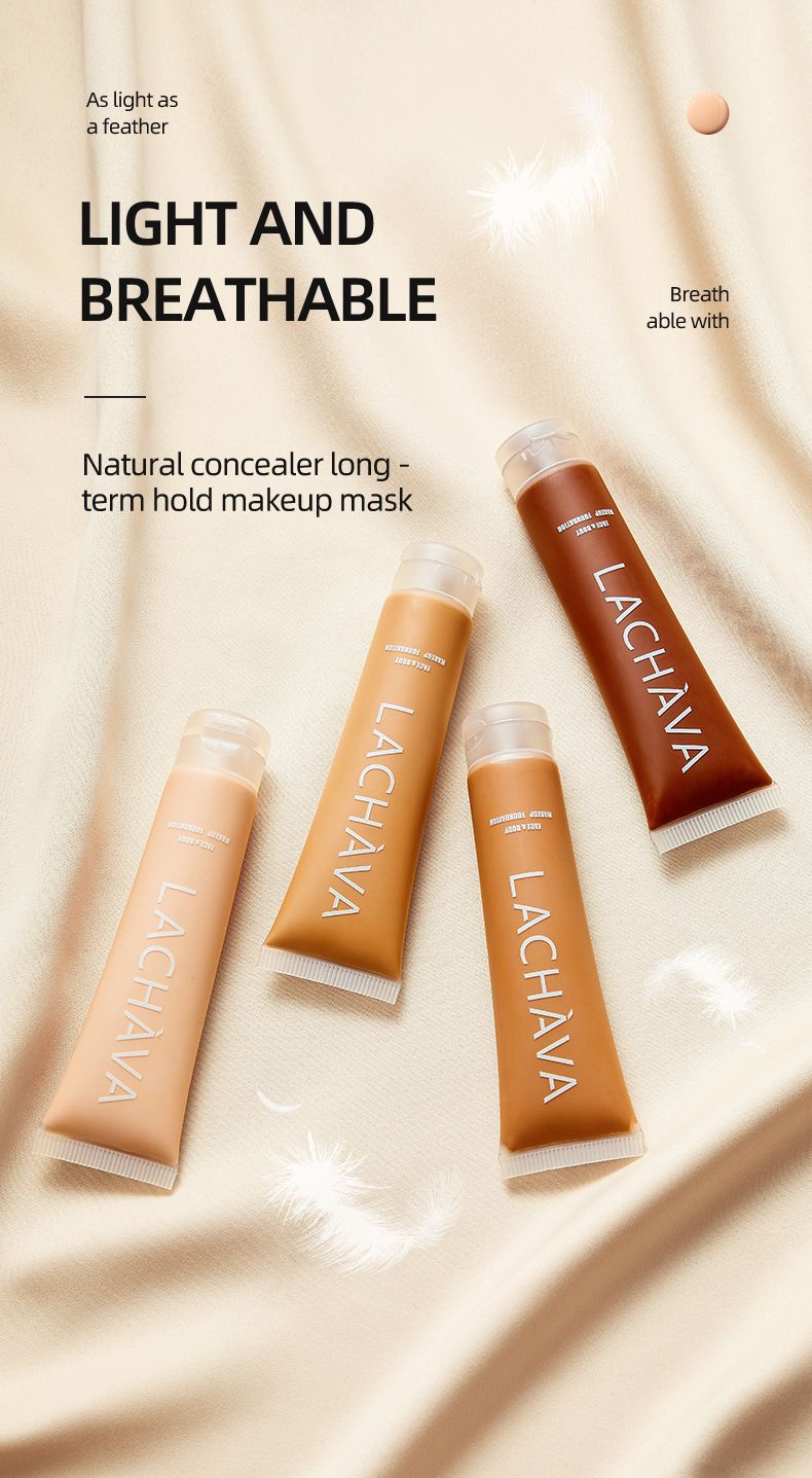 Fond de teint liquide hydratant BB crème éclaircissante pour la peau, base de maquillage, effet éclaircissant naturel, best-seller de LACHAVA_voghion.com