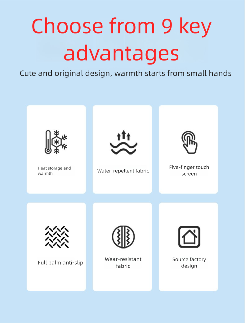 Guantes de esquí para niños y niñas, tamaño completo, para invierno, para exteriores, para esquiar en la nieve, esenciales y mezclables._voghion.com