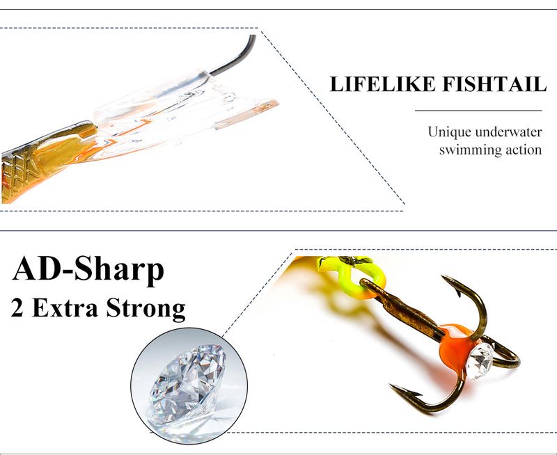 FISHKING 15g/80mm Esca Bionic Bait Hook Piccolo Pesce Piombo Speciale Pesca sul Ghiaccio Invernale_voghion.com