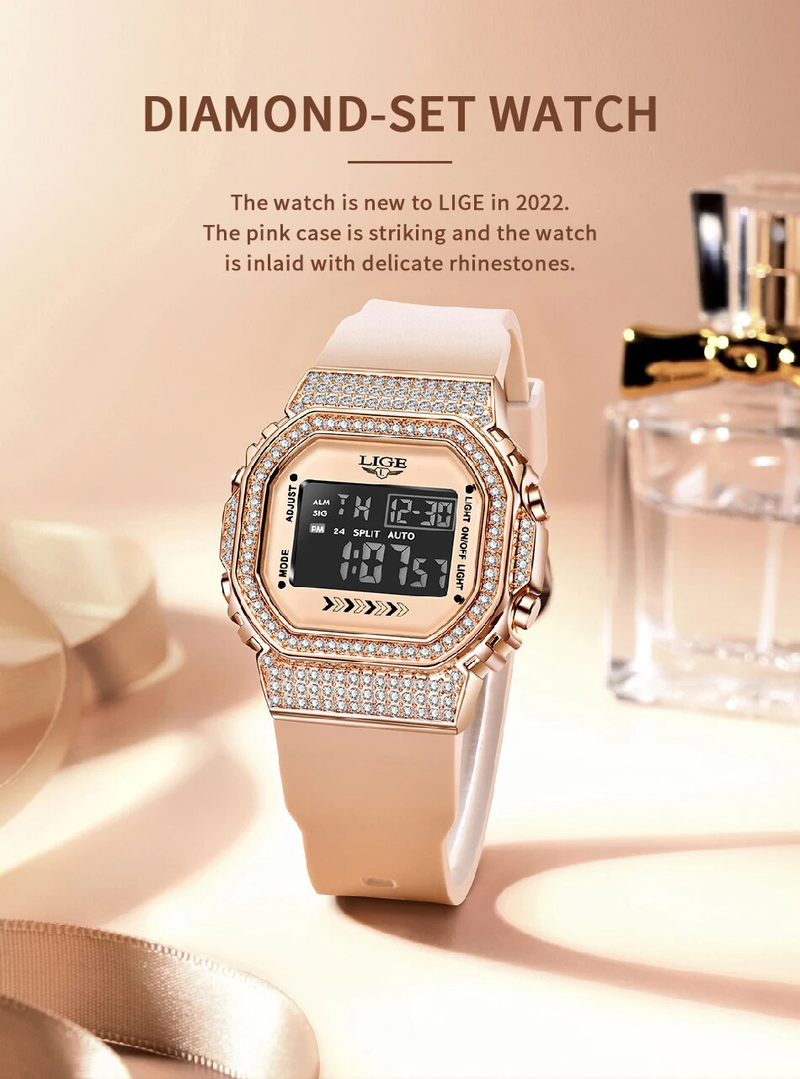 Orologi da donna ultrasottili Orologio al quarzo di lusso Orologio elettronico da donna alla moda Orologio da polso con braccialetto da settimana con calendario impermeabile_voghion.com