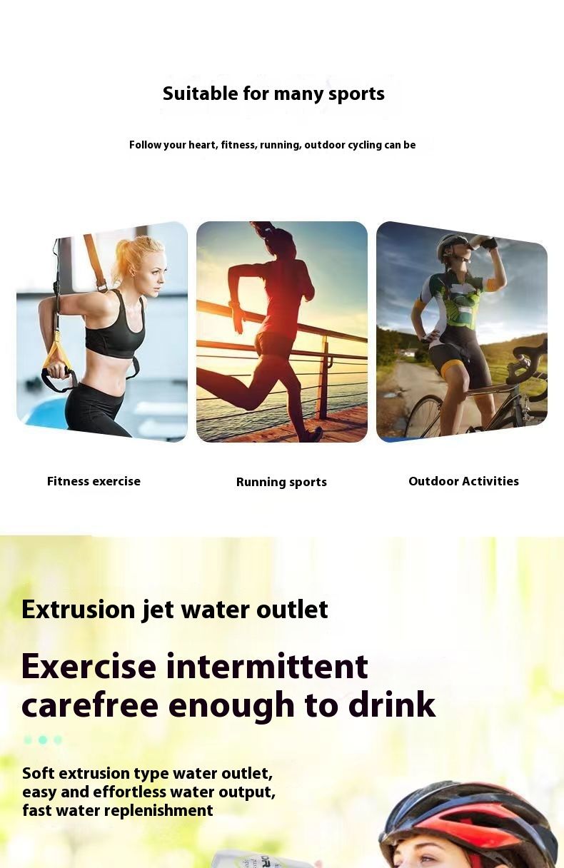 Bouteille de sport pour vélo en PP de qualité alimentaire, grande capacité, sac banane pour course à pied en plein air, tasse universelle_voghion.com