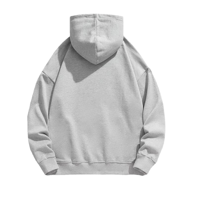 Felpa da uomo alla moda, con cappuccio, tinta unita, color caramella, taglie forti, autunno inverno_voghion.com