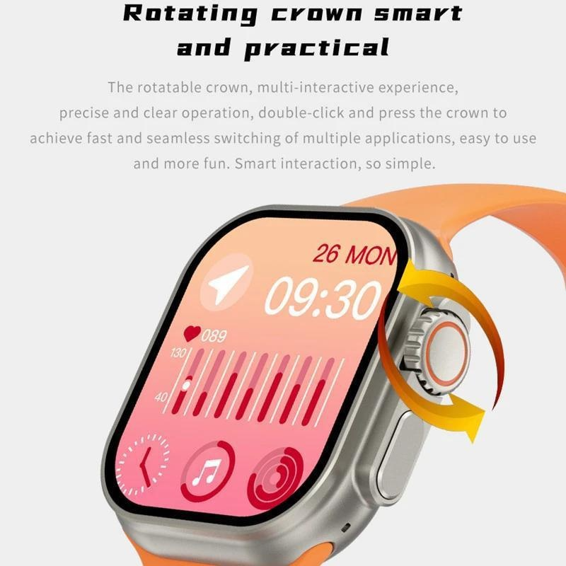 Multi-Sport IW8 Ultra Smart Series 8 49mm 2.16" HD képernyő Bluetooth hívás NFC IP68 vízálló hőmérséklet-érzékelős okosóra férfiaknak_voghion.com