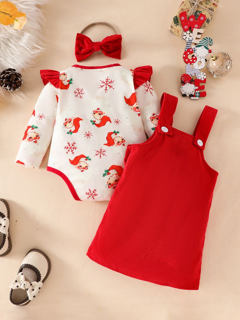 Adorable Baby Girls' Corduroy Jumper Dress Set With Floral & Sleeveless Top – 3-Piece Outfit (0-18M, Soft & Cozy, Animal Print)_voghion.com