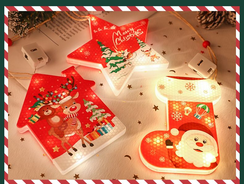 Luces LED colgantes para árbol de Navidad: adornos festivos para el hogar, ventanas y fiestas._voghion.com