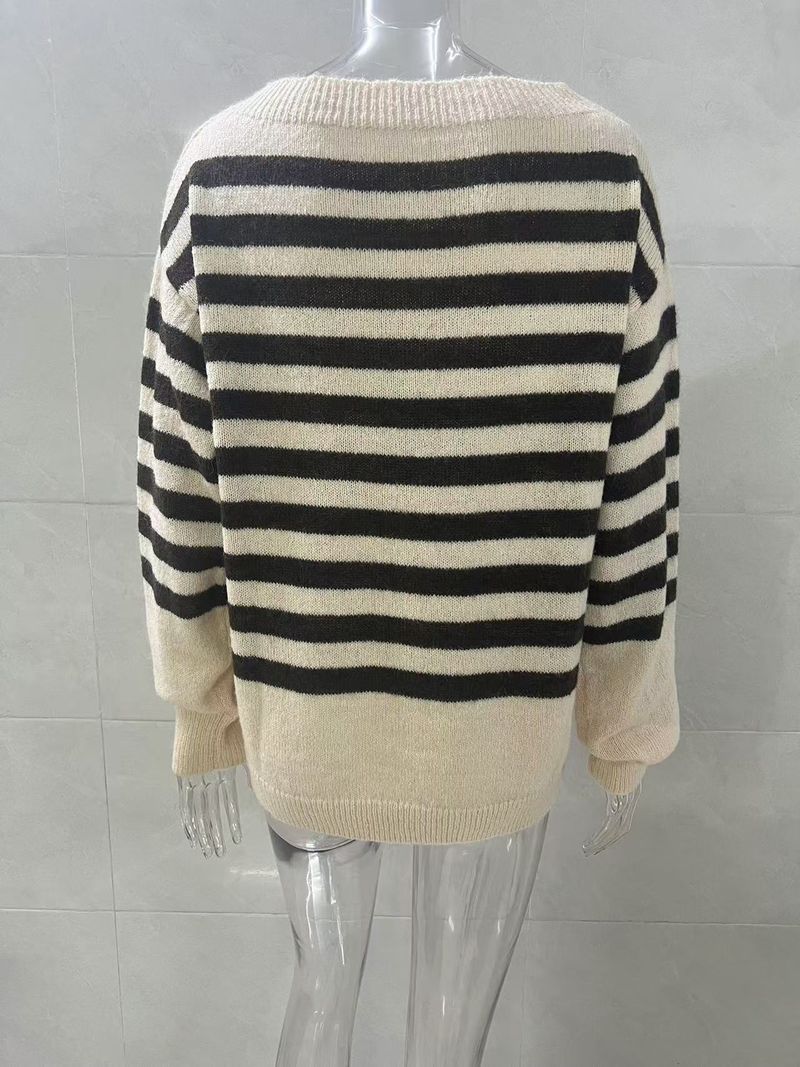 Knitted Top Women's One-word Shoulder Design Temperament Off-the-shoulder Slim-fit Sweater Women_voghion.com