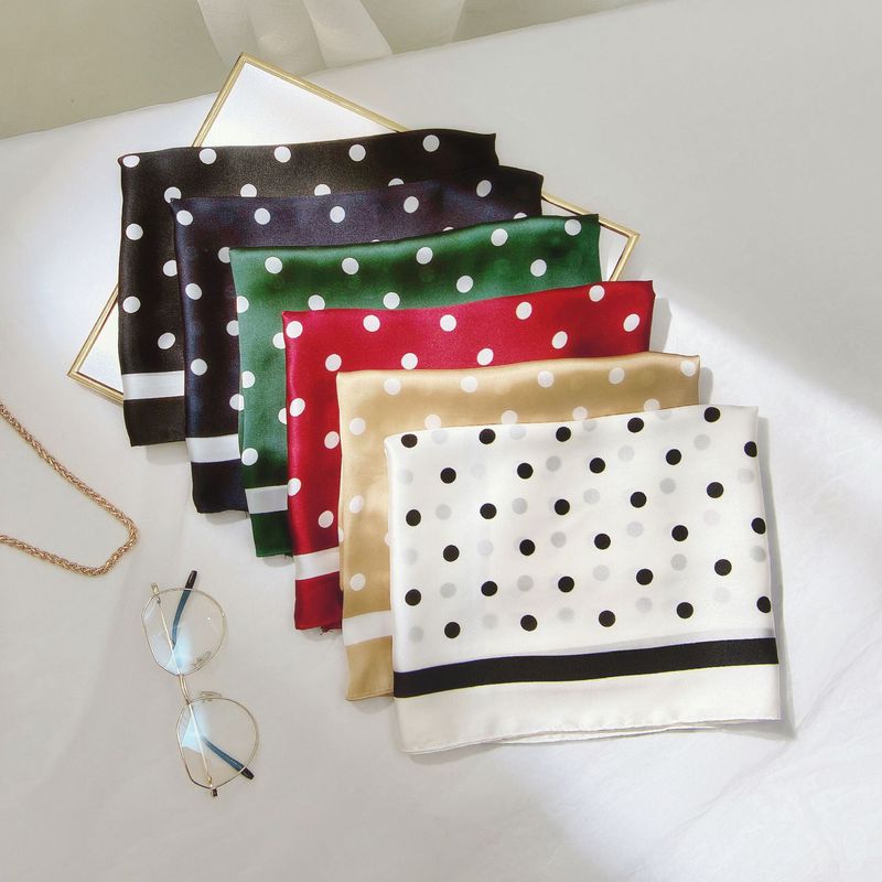 Sciarpa professionale piccola fascia per capelli da donna quadrata in chiffon dolce a strisce del cancello orientale del Giappone Corea del Sud_voghion.com