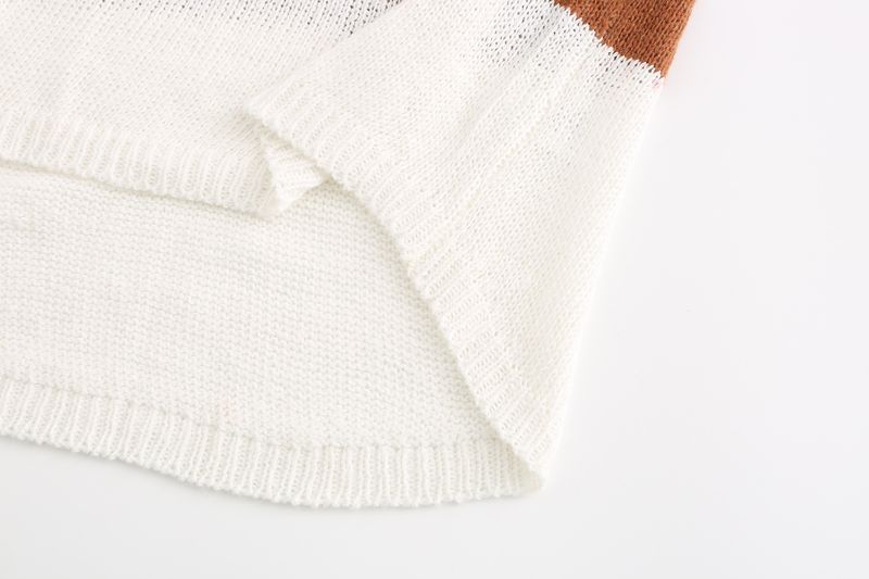Women's Clothing summer fashion casual deep V-neck vest drawstring knitted women's sweater suit two-piece set_voghion.com