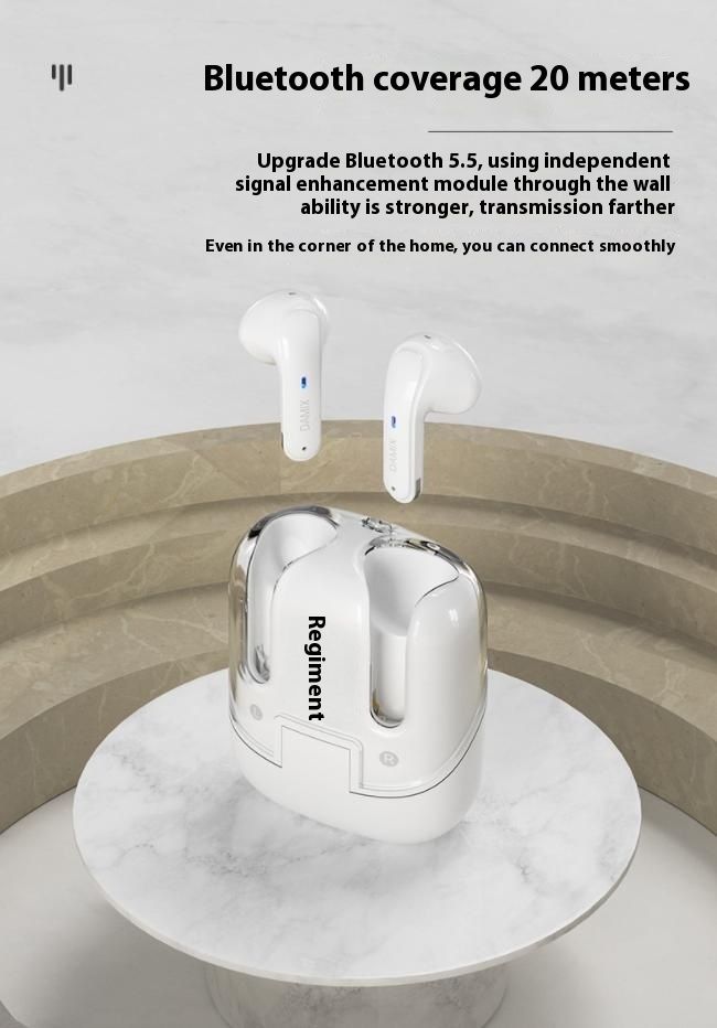 DX16 Couple Wireless Bluetooth Earphones With 2 Pairs Of Earphones Backpack Appearance, Battery Display, HIFI Sound Quality TWS_voghion.com