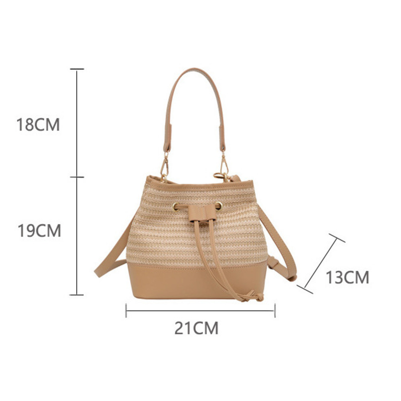 Bolso bandolera de mano de PU de paja para mujer, nuevo y versátil bolso de verano 2024 para vacaciones en la playa_voghion.com