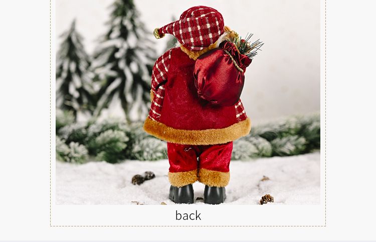 Nouveaux produits de décoration de Noël Poupée Père Noël debout Poupée en plastique de Noël Décoration de jouet créatif_voghion.com