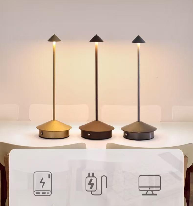 Night Light Creative Spire Table Outdoor Camping Rechargeable Restaurant Cafe Bar Atmosphere Lamp_voghion.com