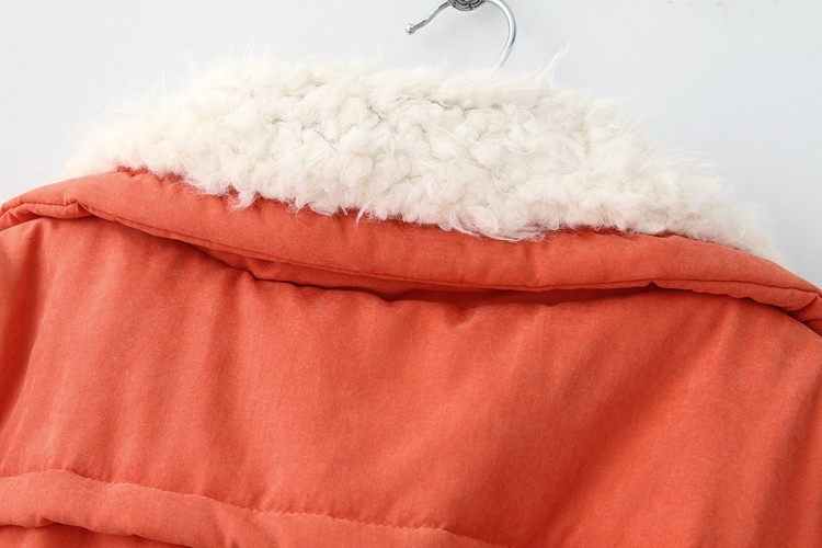 Damenbekleidung Verdickter Baumwollmantel für Arbeitskleidung für Damen, mittellanger und langer Baumwollmantel aus Lammwolle, Wintermantel, großer Mantel_voghion.com