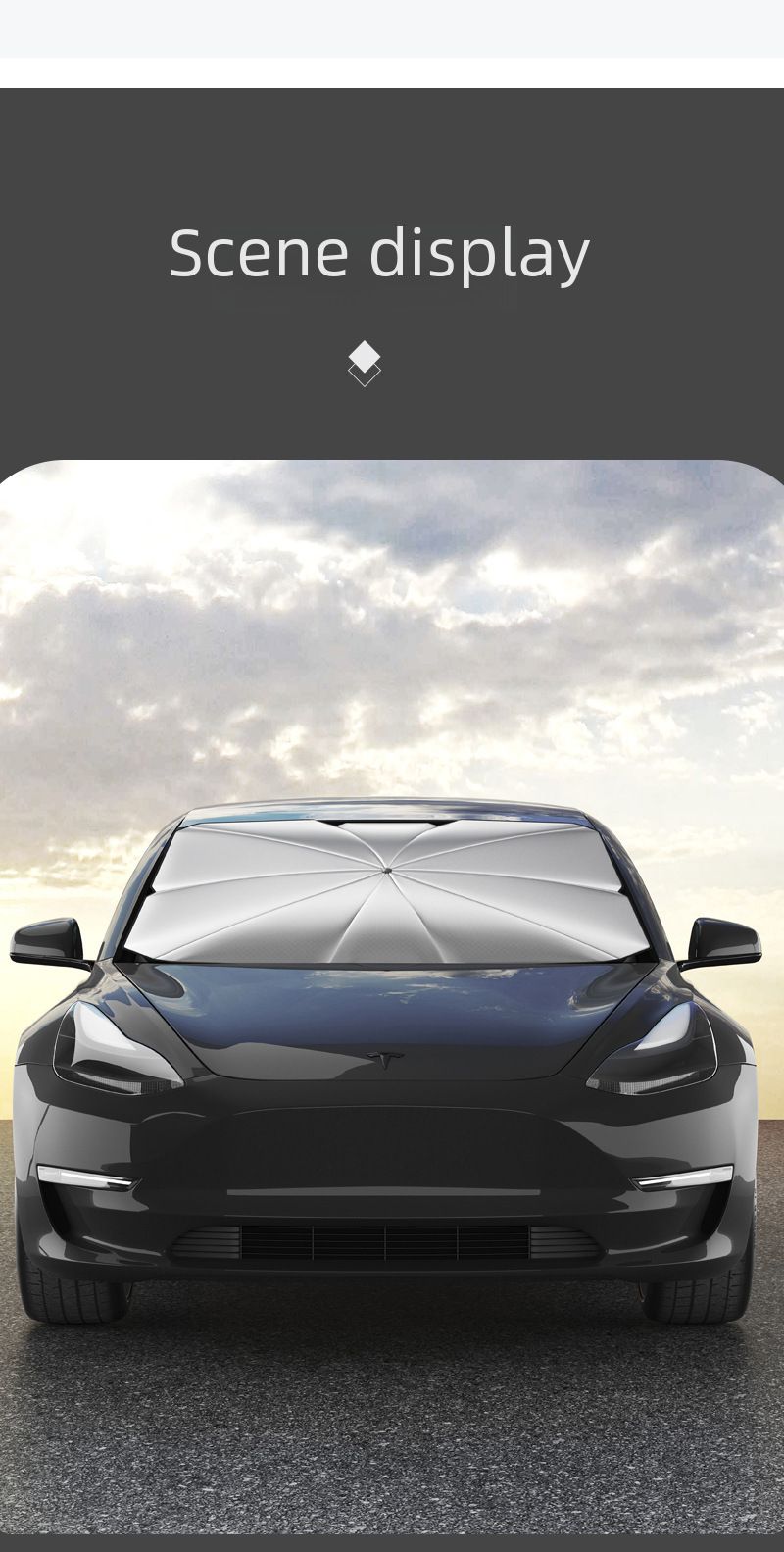 Parasolar auto parbriz față protecție solară auto izolație termică parasolar titan argintiu parasolar vară_voghion.com