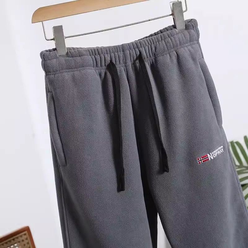 Pantaloni da tuta chiusi da uomo e da donna, caldi e caldi, resistenti al freddo, in pile spesso e velluto, per attività all'aperto, tempo libero e sport, adatti a autunno e inverno._voghion.com