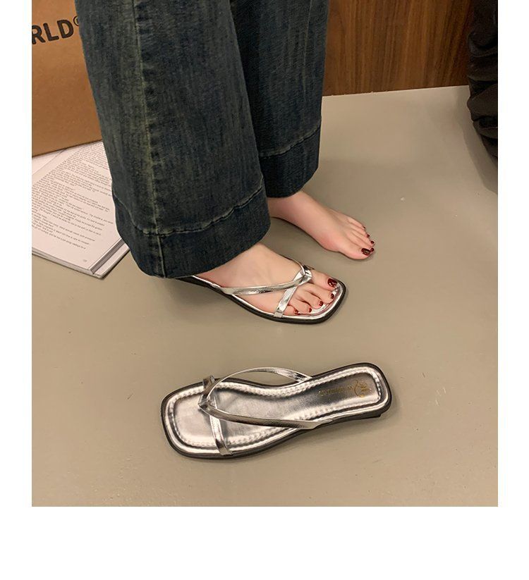 Flache Flip-Flops für Damen – Modische Sommer-Sandalen mit schlankmachendem Design, vielseitige, lässige Zehentrenner für den Außenbereich_voghion.com