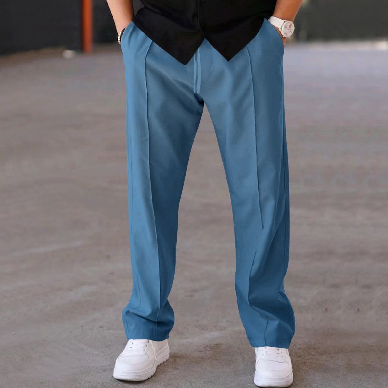 Herenkleding Losse rechte sport casual broeken Oversized broeken_voghion.com