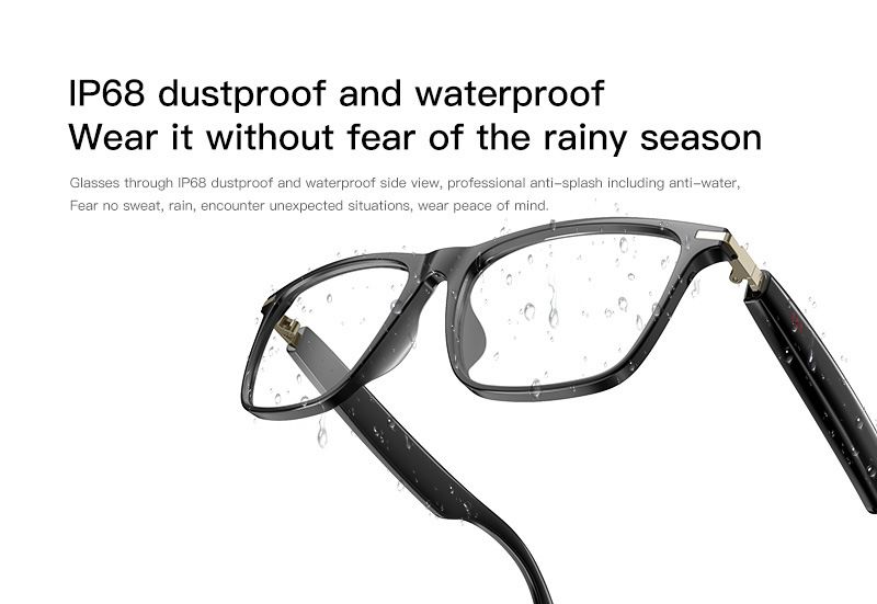 Lunettes intelligentes noires, technologie, nouvelles lunettes de soleil intelligentes, peuvent passer des appels et écouter de la musique, lunettes audio Bluetooth, lunettes Bluetooth_voghion.com