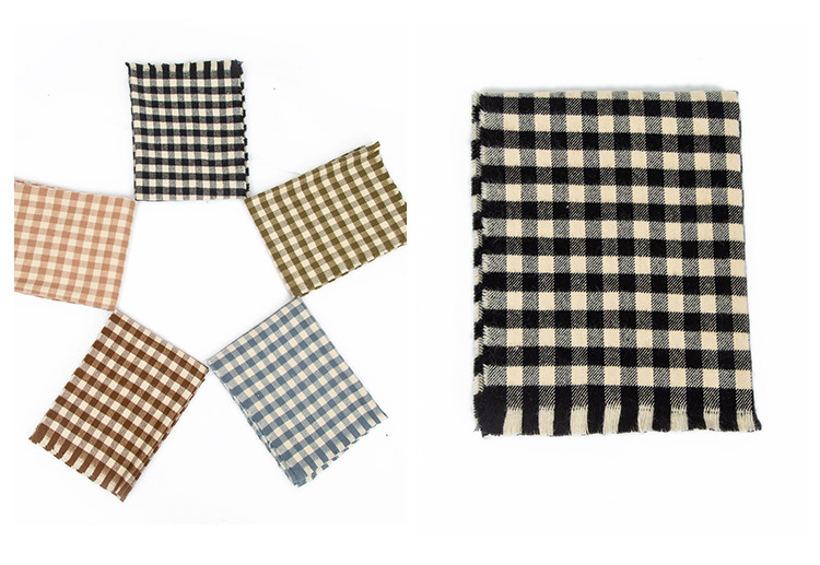 Women's Scarves new style men's scarf imitation cashmere small plaid scarf women's extended warm shawl_voghion.com