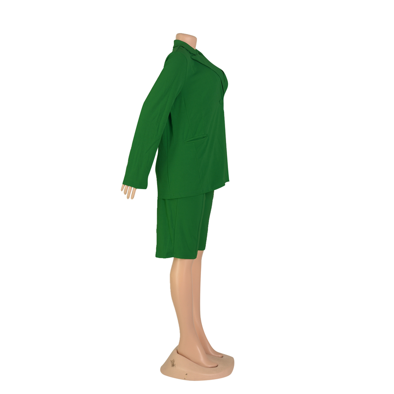 Dammekleeder Onofhängeg Websäit Kostümjacket Shorts Zweedeel Fréijoer Summer Casual Kostüm_voghion.com