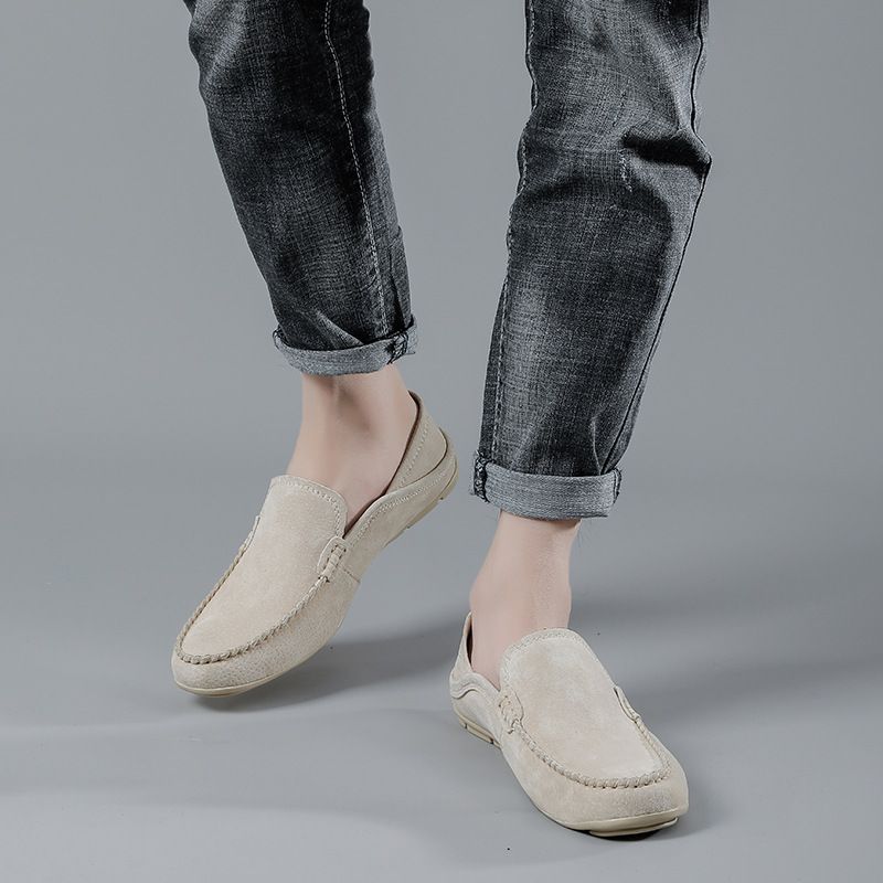 Scarpe da guida per uomo, superficie morbida, piedini con imbracatura, cucitura per scarpe Doudou_voghion.com