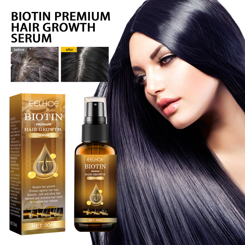 Spray nutriente per la radice dei capelli EELHOE nutriente alla biotina, resistente, antigoccia e riparatore_voghion.com