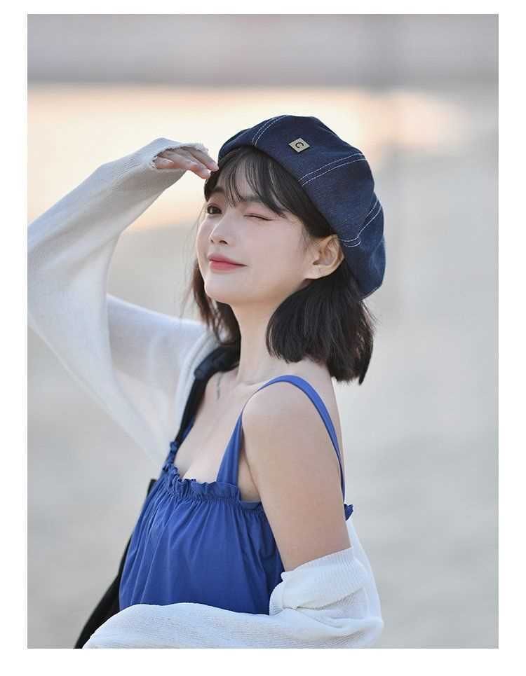 Spring and Autumn Cowboy Beret Hundreds of fashionable summer sunscreen painter's hat show face small hundred matching_voghion.com
