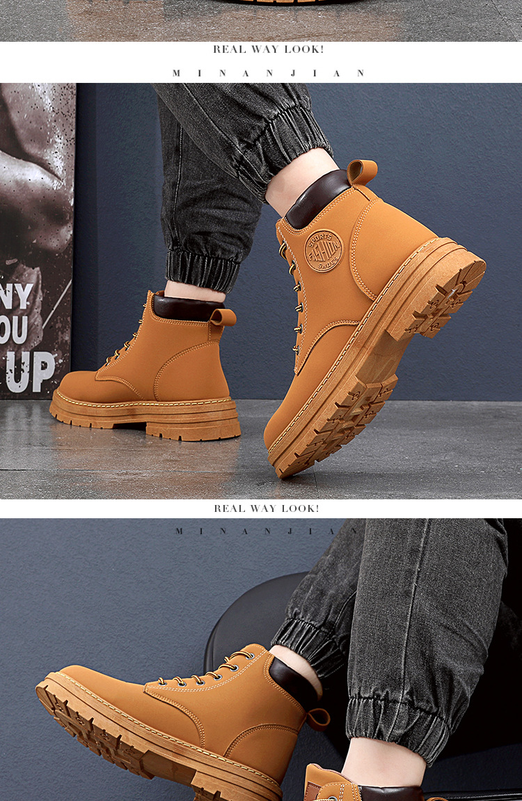 2023 nova moda clássica masculina de outono, durável, à prova d'água, botas martin de cano alto com fundo macio, antiderrapante_voghion.com