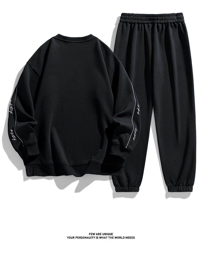 Felpa con cappuccio da uomo, pantaloni, nuova moda autunnale 2024, design di nicchia, abito casual personalizzato_voghion.com