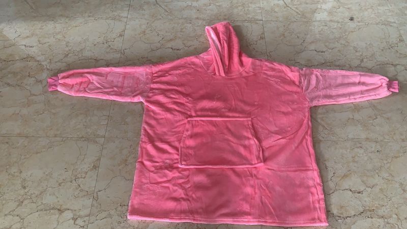 TV-Flanell-Pyjamas Lazy Blanket Fernsehdecke Outdoor Kälteschutz Mit Kapuze Heimkleidung Einfarbig Lange Ärmel Verdicktes Paar_voghion.com