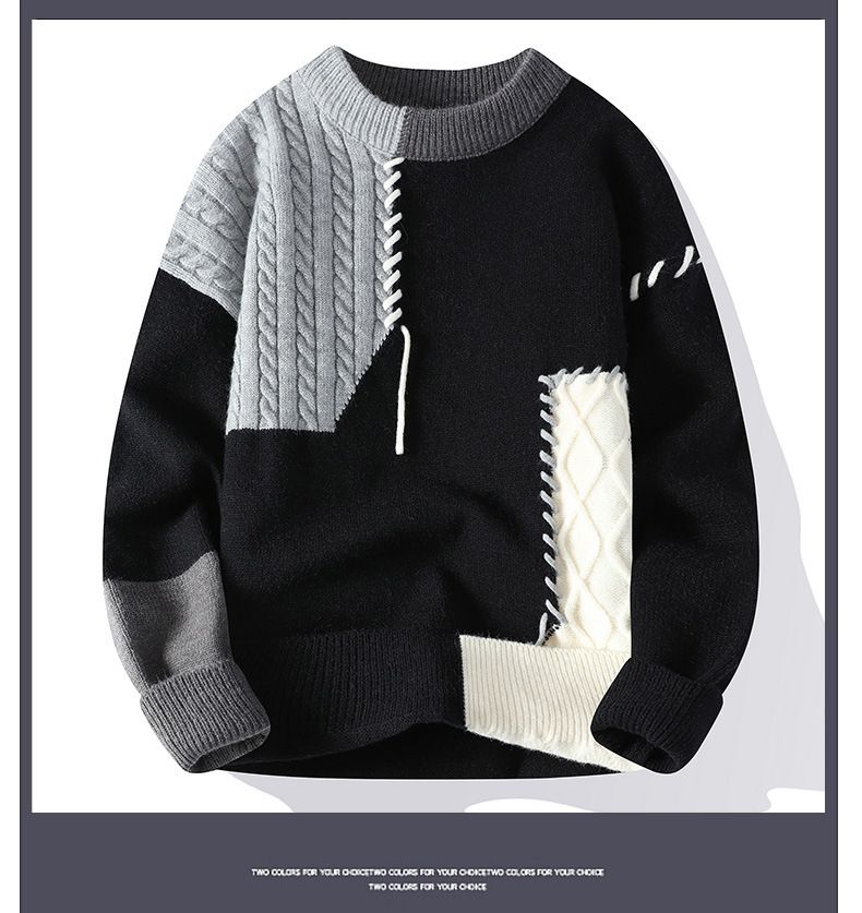 Maglione autunno inverno girocollo casual alla moda maglieria di alta qualità top da uomo_voghion.com