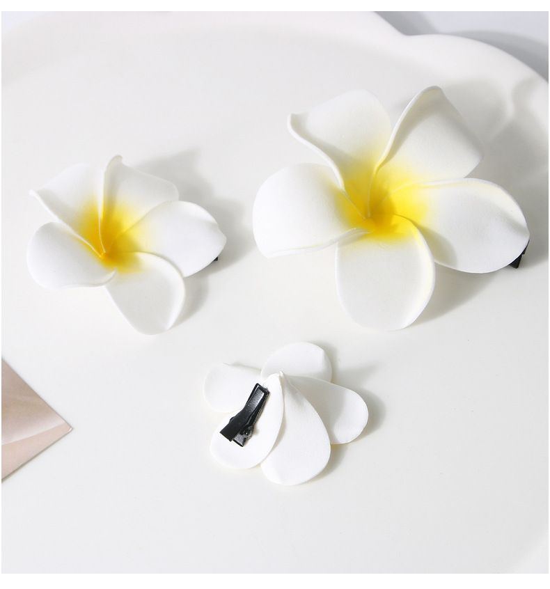 Guanyang cross-border simulation egg flower hairpin beach vacation updo side clip flower hairpin duckbill clip hair accessories_voghion.com