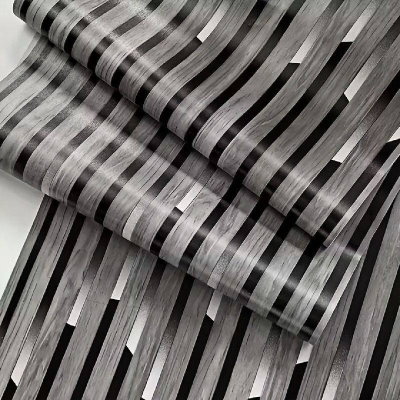 Braunes Klebeband Gestreift 3D Wohnen Neues Modell✠Imitation Gitter PVC Schlafzimmer Hintergrund Selbst Esszimmer Wand E18_voghion.com