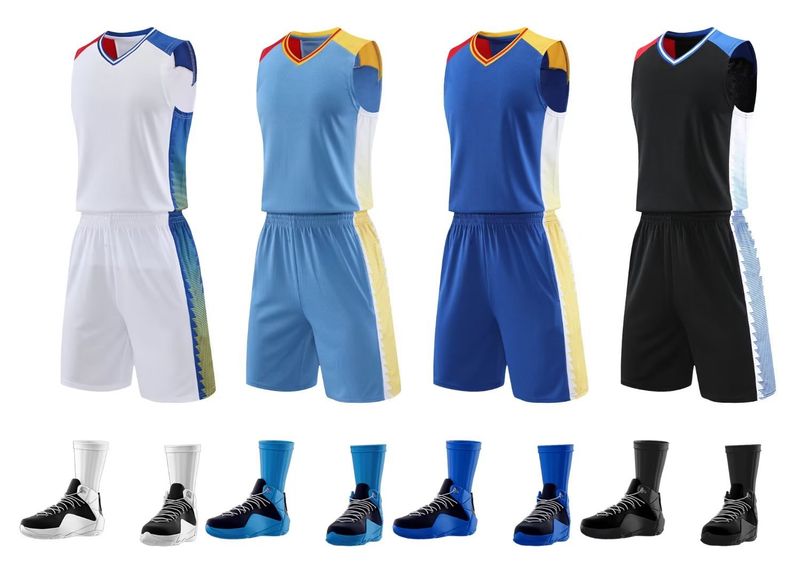 Ensemble de combinaison de basket-ball, maillot imprimé tendance pour hommes, gilet de camp d'entraînement, uniforme d'équipe de compétition étudiante, achat groupé_voghion.com