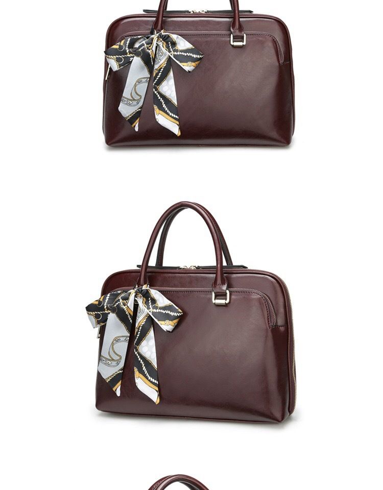 Neue Damenhandtasche aus Rindsleder mit oberer Schicht, geeignet für 13- und 14-Zoll-Laptoptaschen, schräge Aktentasche mit einer Schulter_voghion.com