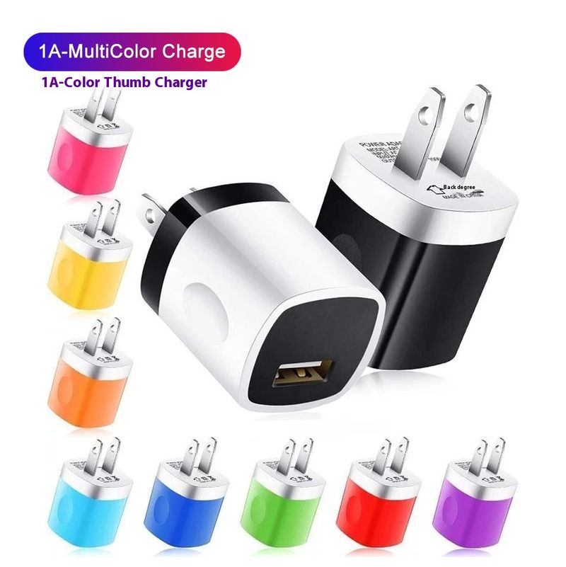 Φορτιστής τηλεφώνου με έγχρωμο αντίχειρα για μουσικό φεστιβάλ, πόδι 1A, κεφαλή δακτυλικών αποτυπωμάτων, Αμερικανικός και ευρωπαϊκός προσαρμογέας φόρτισης ταξιδιού_voghion.com