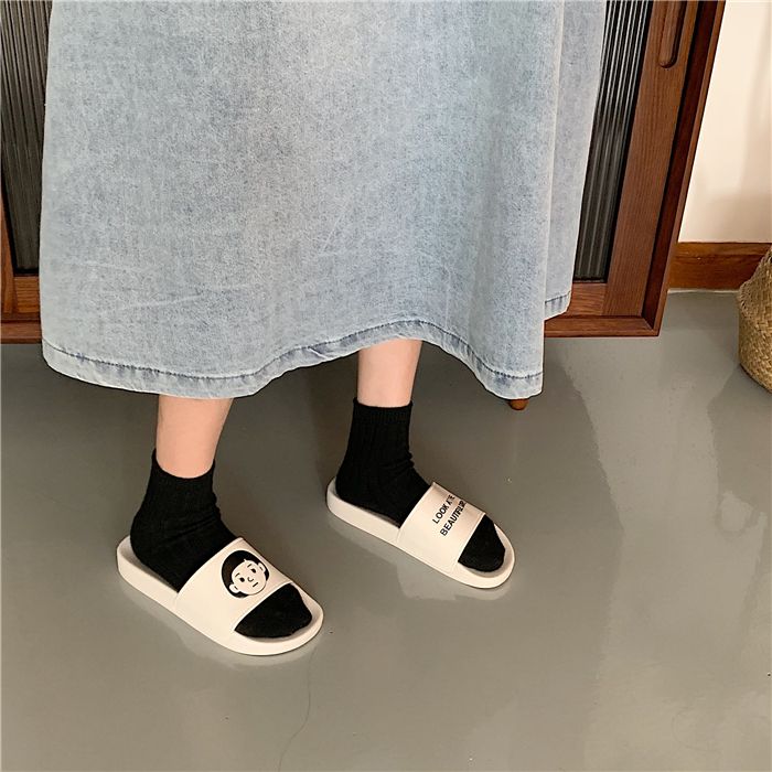 Thin Strip Ins Hong Kong Style Trendy Flats Slippers_voghion.com