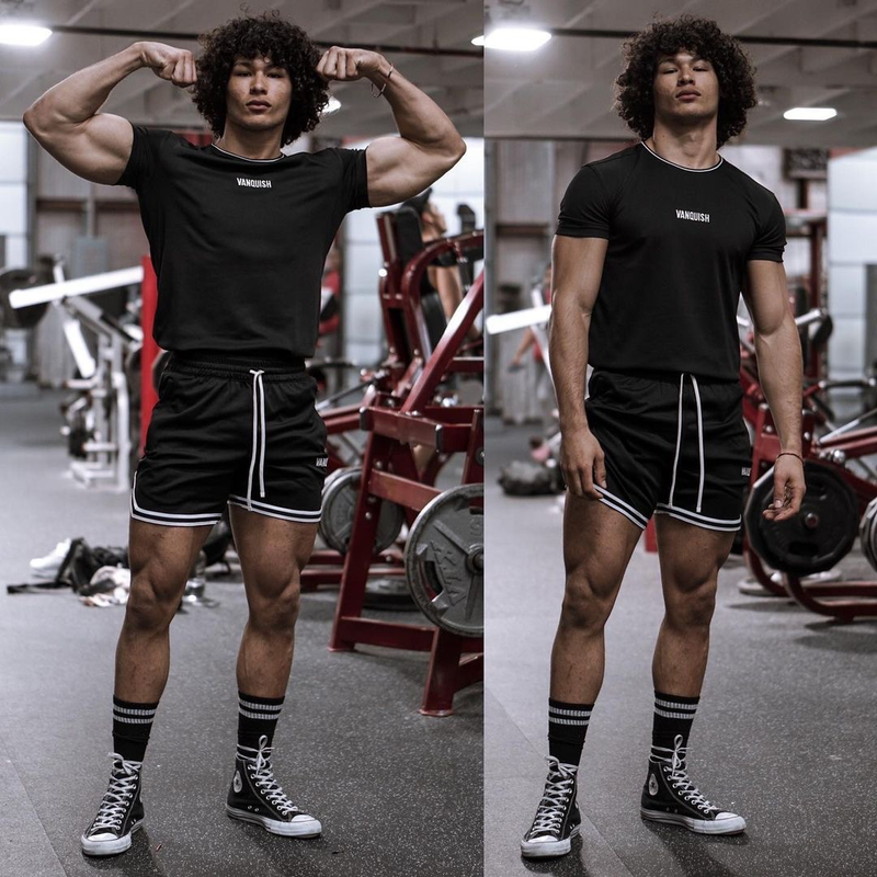 Muscle Spring/Summer New Brother Palestra Allenamento Pallacanestro Corsa Sport Maglia Maglietta a maniche corte da uomo allentata ad asciugatura rapida_voghion.com