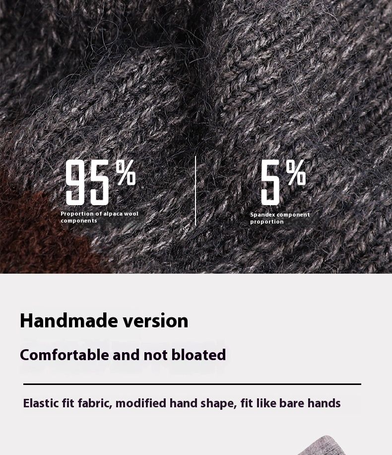 Rękawiczki półpalczaste z wełny wielbłądziej dla mężczyzn, zimowe, dzianinowe, ciepłe i odsłonięte palce, do pisania i pracy w biurze_voghion.com